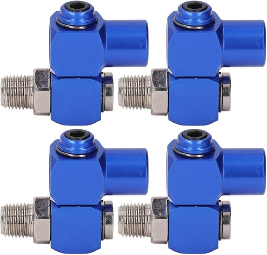 40pcs 6mm air hose pneumatic push connector air push quick couplings 4 shape