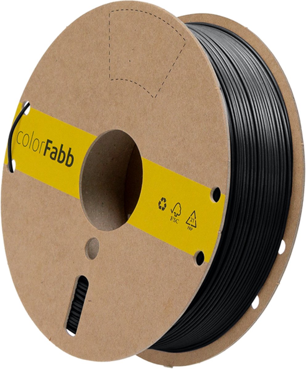 colorFabb Lw-pla Zwart 3D-printerfilament - 1,75 mm - 2200 g - Lichtgewicht materiaal - Ideaal voor RC-vliegtuigen - Matte afwerking