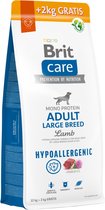 Brit Care Hypoallergenic Adult Large Breed Lamb & Rice 12 + 2 kg GRATIS - Hond