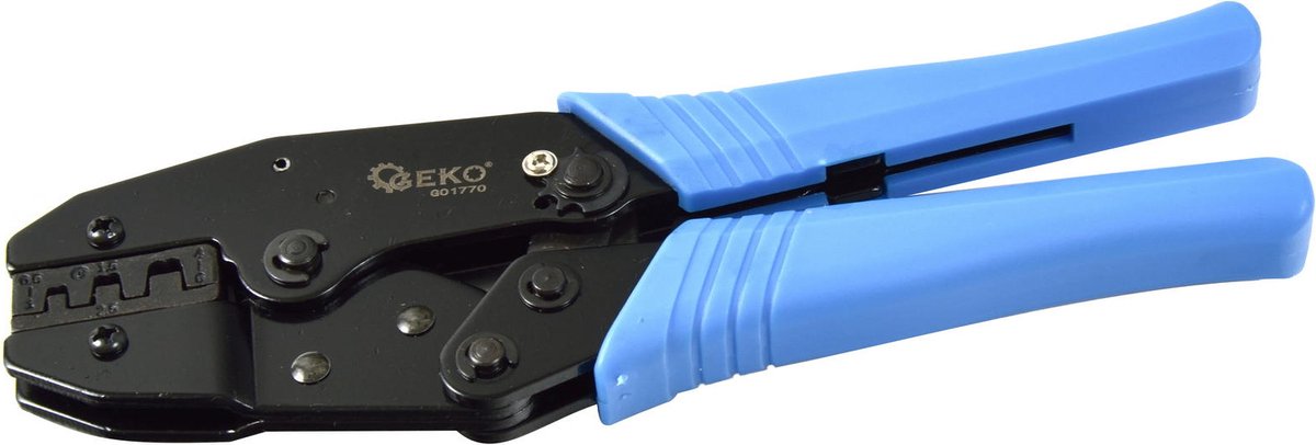 GEKO Rateltang voor geïsoleerde terminals - 0,5-6,0 mm² - Stalen bekken - Ergonomische handgrepen