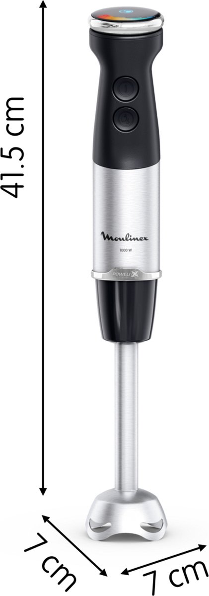 Moulinex DD6718 blender Staafmixer 1000 W Zwart, Roestvrijstaal van Moulinex — afbeelding 4