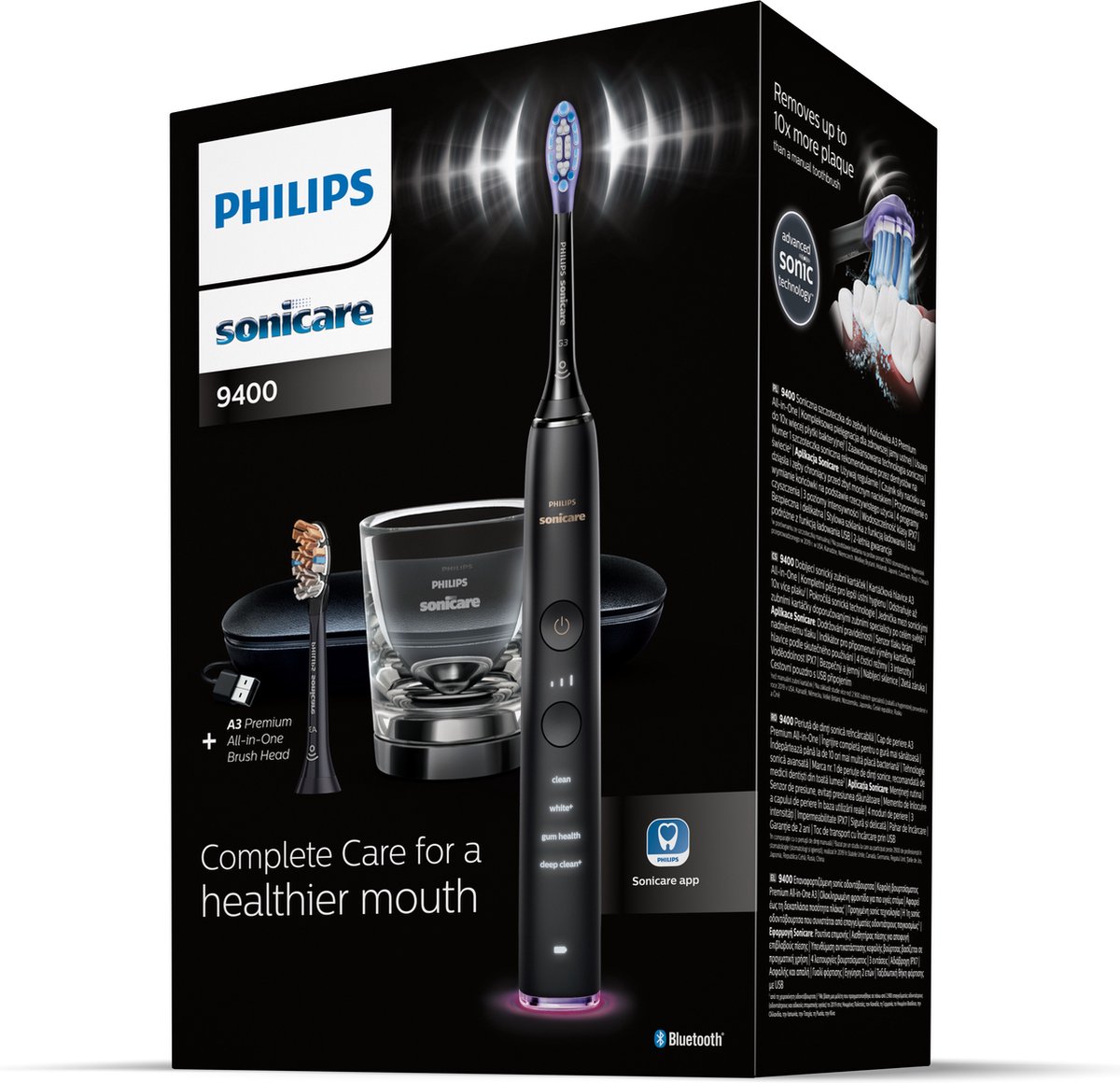 Afbeelding 3 van Philips Sonicare DiamondClean Smart Series 9000 HX9917/89 - Elektrische tandenborstel - Zwart
