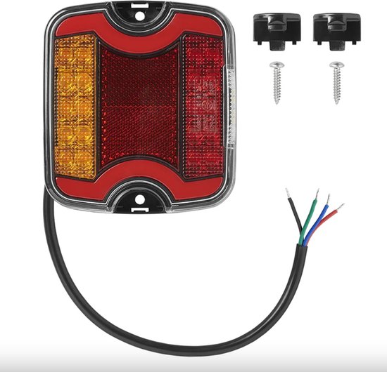 TLGREEN Rückleuchten Set für Anhänger, Rücklicht Anhänger Beleuchtung 13 polig, 12V Anhängerbeleuchtung Rücklichter mit 6 Funktionen, 2 5.5m Kabelsatz und E-Geprüfte