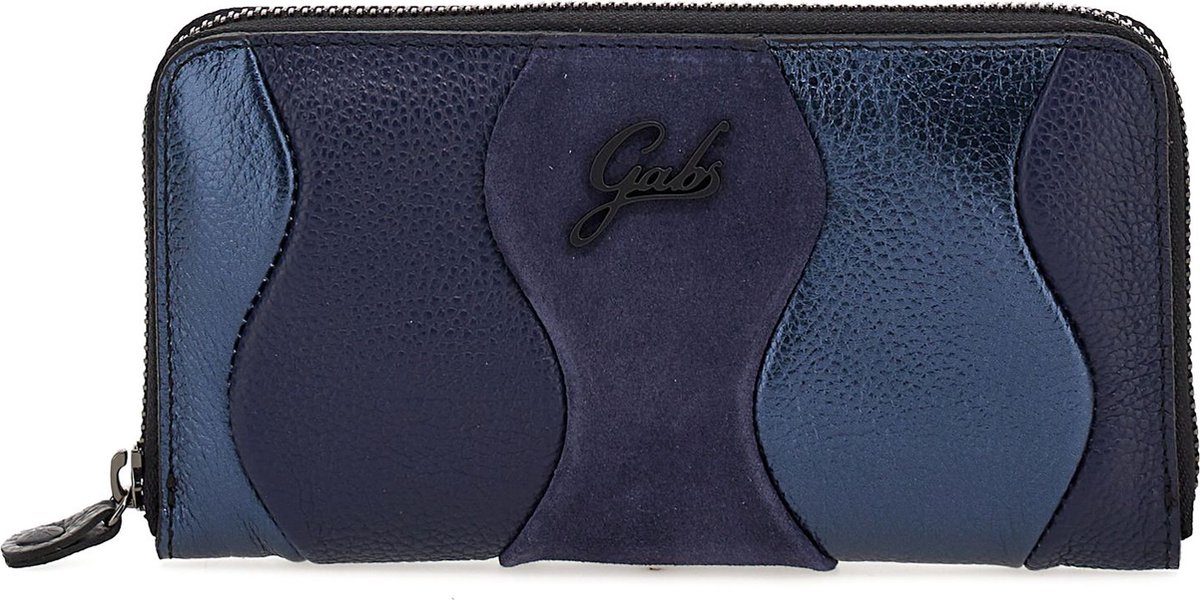Gabs Leren Portemonnee GMONEY17 Momu Scultura Inchiostro Blu Blauw
