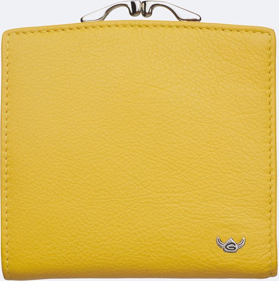 Golden Head Cuir Porte-monnaie Madrid RFID Protect French Coin Purse Wallet Sun Yellow Jaune
