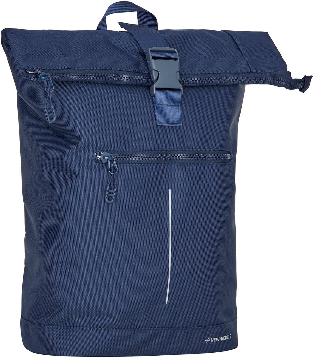 New Rebels Valor New York Navy blauw 21L Rugtas Rolltop Waterafstotend Laptop 15.6