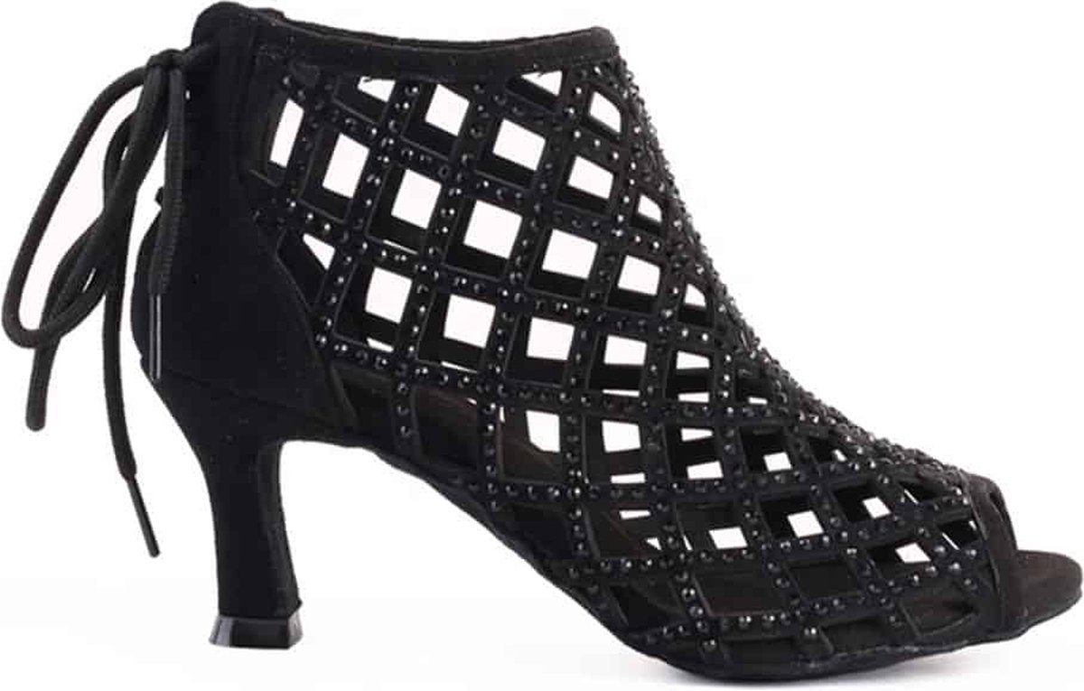 Black Cage Boots, heel 6cm - 42