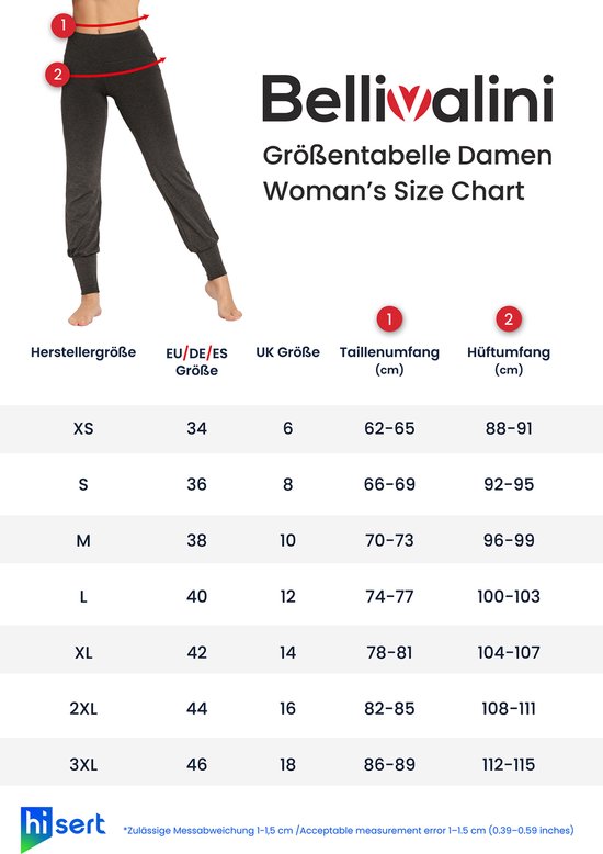 Bellivalini Dames Yogabroek - Sport - Vrijetijdsbroek - Lang - Viscose - Sportbroek - BLV-BLV50-283-YP - Wit - M van Bellivalini — afbeelding 2