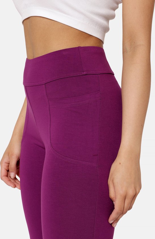 Bellivalini Dames Yogabroek - Sport - Vrijetijdsbroek - Lang - Viscose - Sportbroek - BLV-BLV50-282-YPF - Fuchsia - XS — afbeelding 2