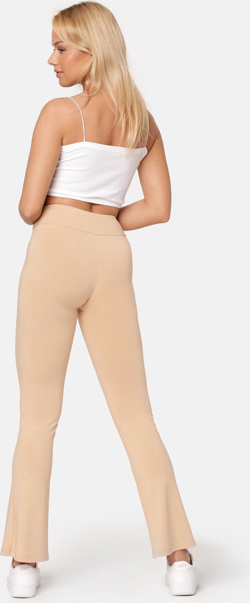 Bellivalini Dames Yogabroek - Sport - Vrijetijdsbroek - Lang - Viscose - Sportbroek - BLV-BLV50-282-YPF - Zand - XXL van Bellivalini — afbeelding 3