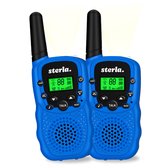 Walkie Talkie Set voor Kinderen - Bereik tot 3 km - Zaklamp - Valbestendig - Compact en Lichtgewicht - Blauw