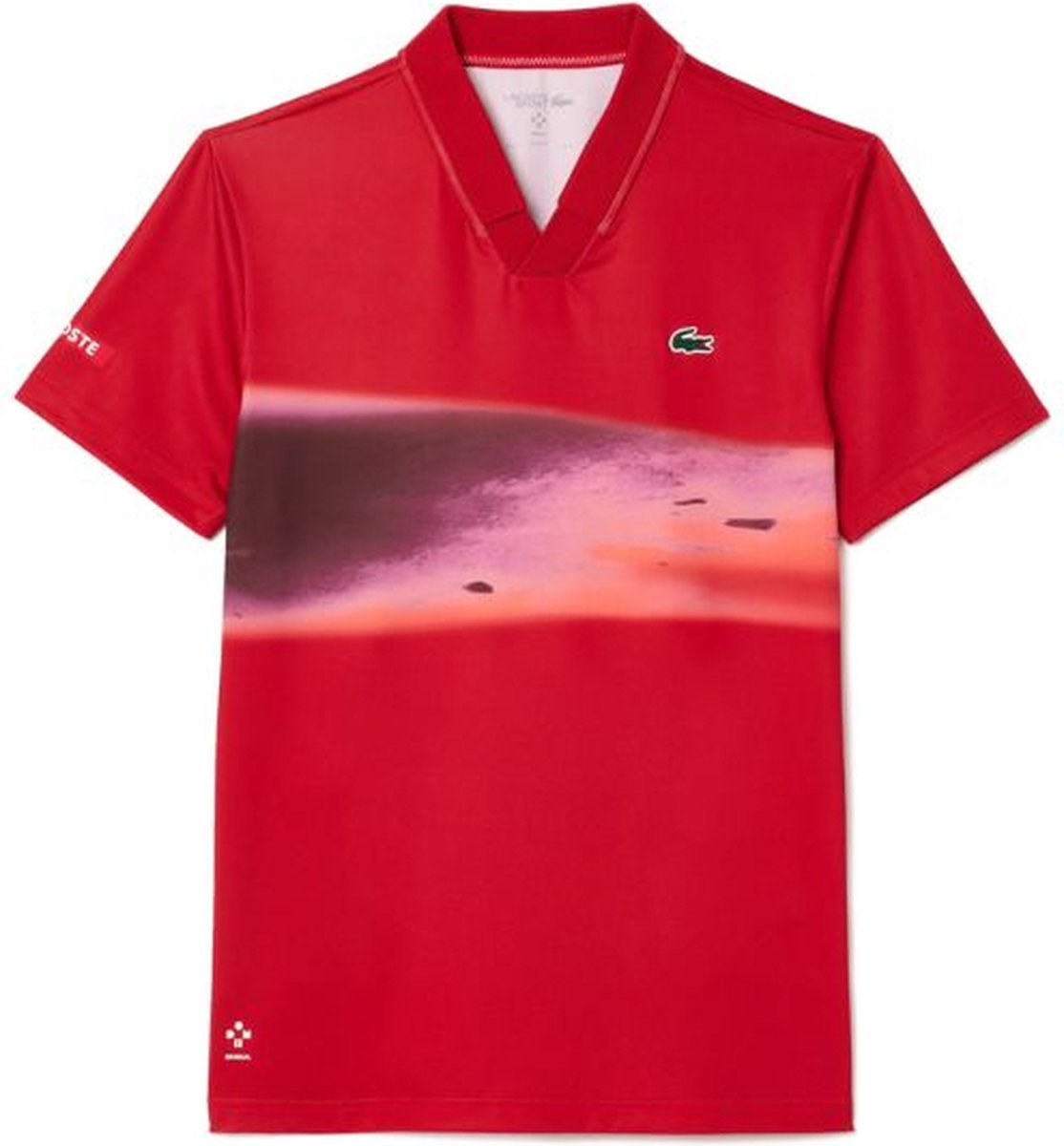Lacoste polo shirt Sport Danill Medvedev Rood