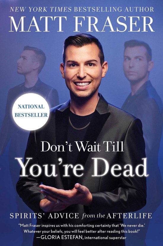 Boek 'Don't Wait Till You're Dead' van Matt Fraser, met een foto van de auteur. National Bestseller.