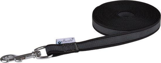 Petlando Sleeplijn Anti-Slip Zwart - Hondenriem - 1000x2 cm