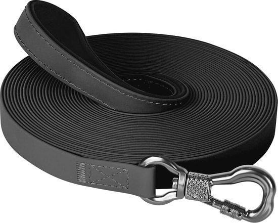 10m ronde riem, sleepriem, neon geel, hondenriem