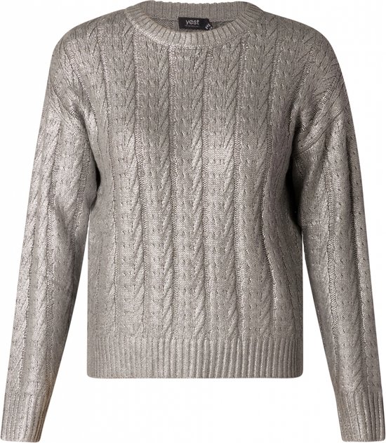 YESTA Taylor Cardigan - Grey/Silver - maat 3(52)