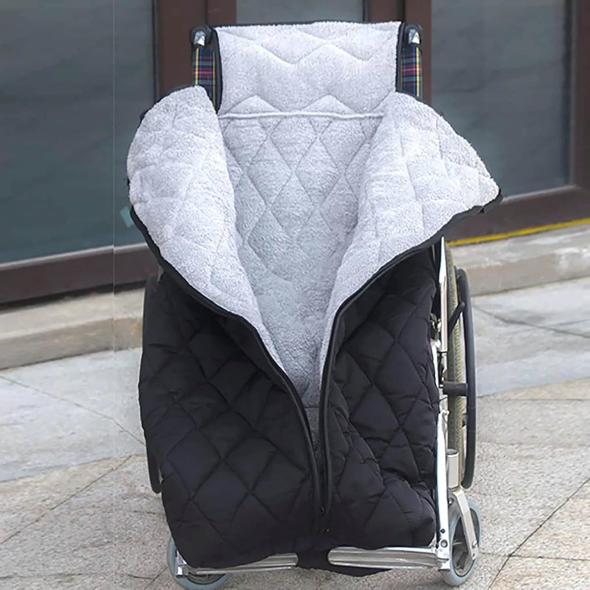 Universele Rolstoelwarmerhoes - Winddicht en Fleece Gevoerd voor Wintercomfort