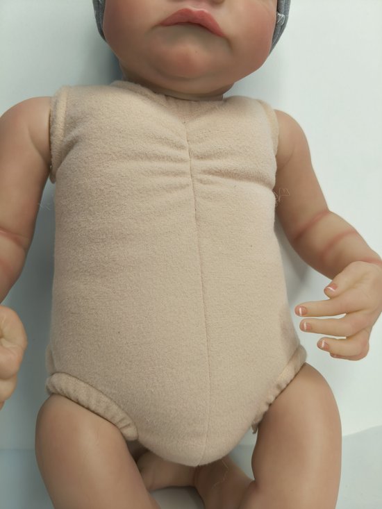 48CM Reborn Baby Soft Body Peaches-pop met 3D-huid, meerdere lagen schilderen met carpale Hiar Touch-pop van AYRA. — afbeelding 2