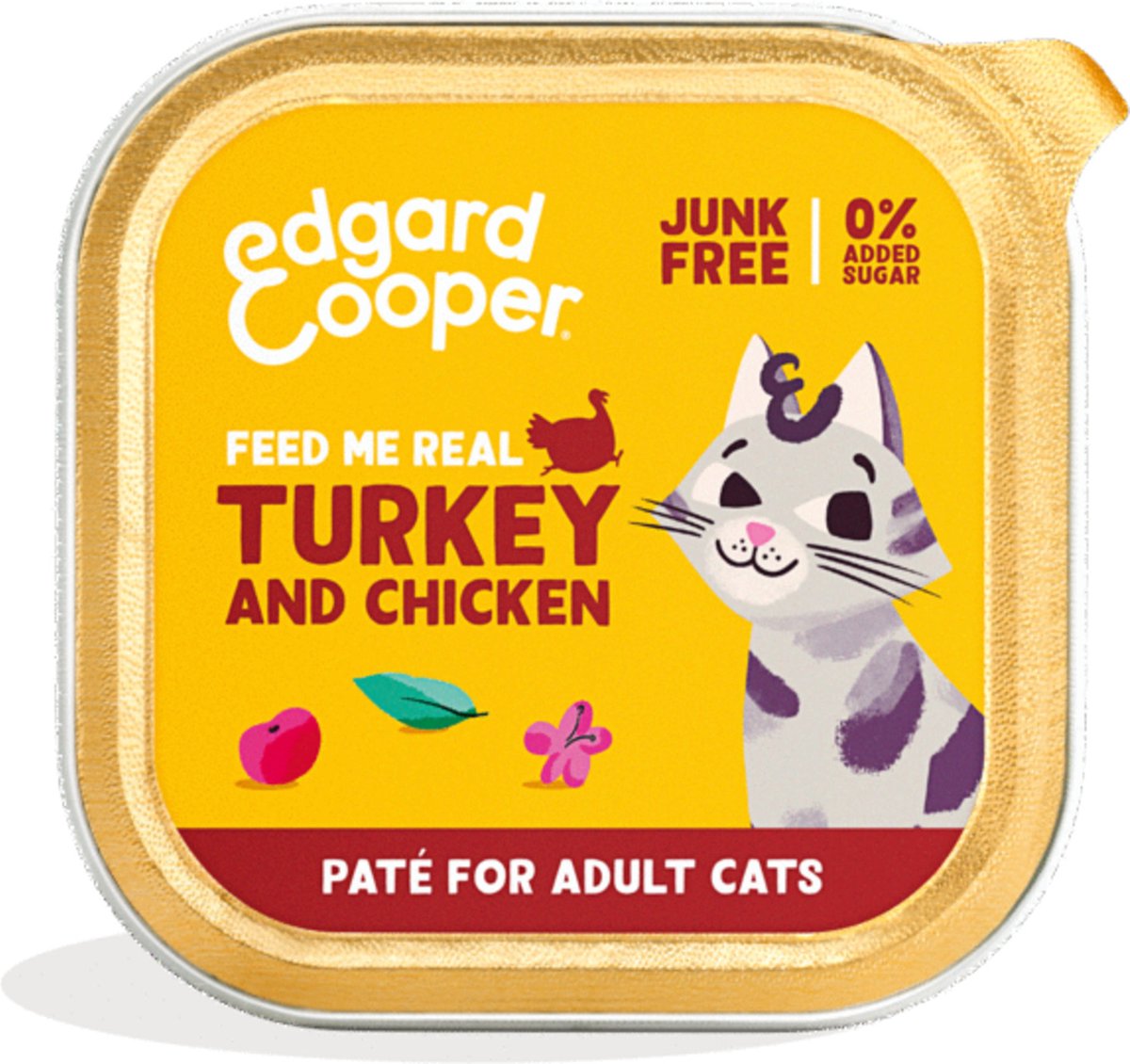 Edgard&Cooper Kattenvoer Adult Pate Kalkoen - Kip 85 gr