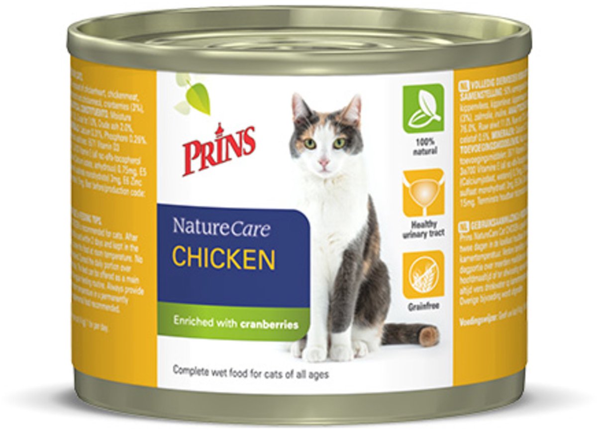 Prins NatureCare Kattenvoer Nat Kip 200 gr
