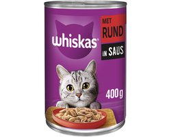 Whiskas Blik Adult Brokjes in Saus Rund 400 gr
