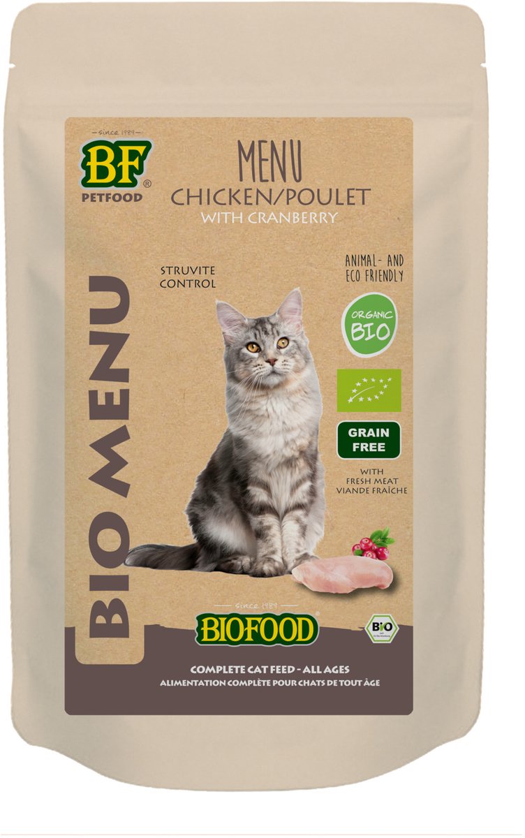 BF Petfood Biofood Kat Organic Kip Menu 100 gr