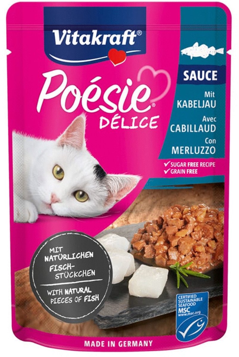 Vitakraft Vitakraft Poesie Delisauce Kabeljauw 85g