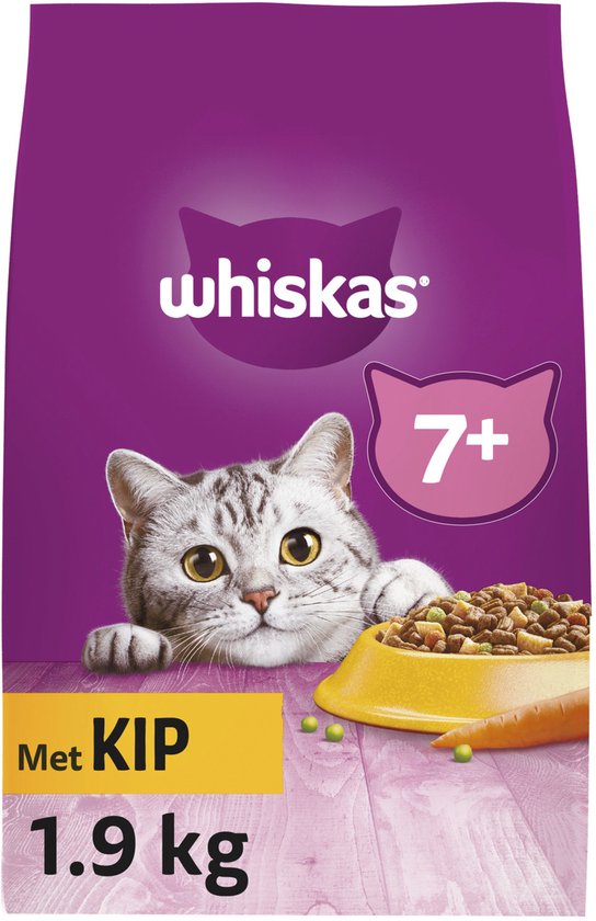 Whiskas Brokjes Senior Kip - Kattenvoer - 1.9 kg