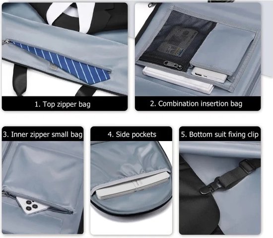 Sac de voyage étanche Botec de haute qualité - sac de sport - sac à dos étanche - avec compartiments séparateurs - en polyester résistant - capacité jusqu'à 55 L