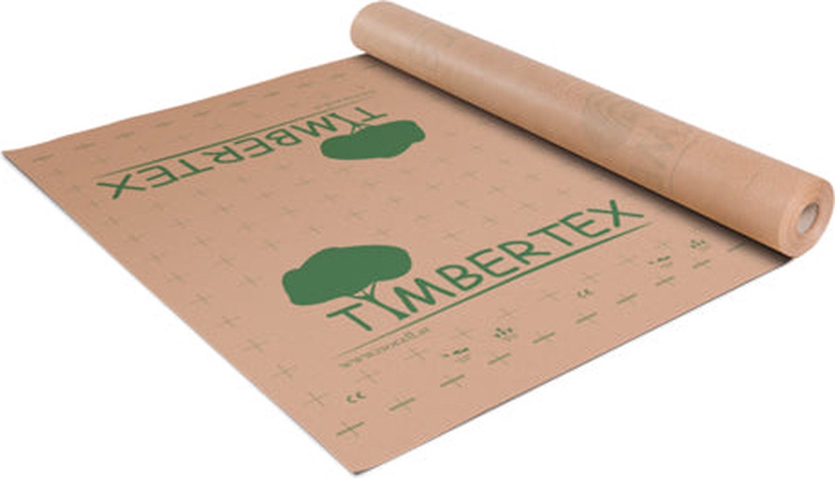 TimberTex damprem - 1,50 m x 50m - 75m2 - Scheurvast en duurzaam - Effectieve bescherming tegen condensatie