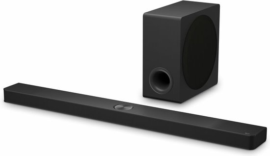 LG S90TY, 5.1.3 kanalen, 570 W, DTS Digital Surround, DTS-HD HR, DTS-HD Master Audio, DTS:X, Dolby Atmos, Dolby Digital, Dolby…, AI Sound Pro, Bass Blast, Bass Blast+, Spel, Film, Muziek, Sport, Standaard, 350 W, 6 Ohm