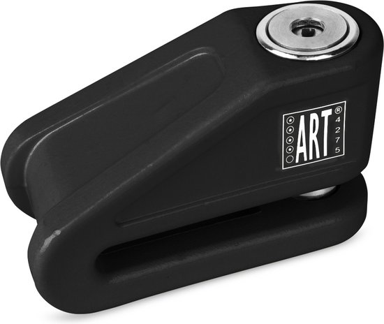 VINZ Baretti ART 4 Schijfremslot / Motorslot - Incl. Tasje & Reminderkabel - Goedgekeurd voor verzekering van Motoren, Scooters, etc - 3 sleutels - Remschijfslot - Zwart van VINZ — afbeelding 5