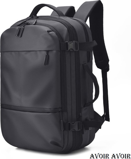 FormiPow Vacuüm Rugzak met pomp, airbag compressie, Handbagage 45x30x22 Carry On Travel, 36-55 liter, TSA-incheslot, Casual dagrugzak, geschikt voor