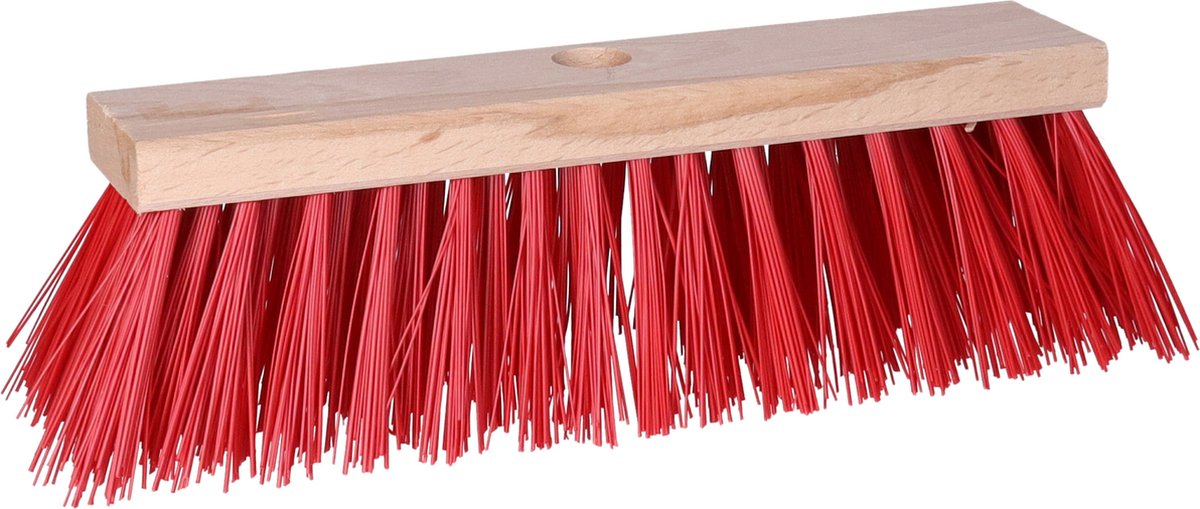 Buemag Bezemkop - Elaston - rood - hout - hard - 30 cm - 24mm - straatbezem/buitenbezem