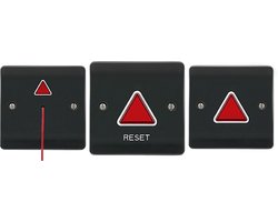 Alarm voor mindervaliden toilet (MIVA) complete set, grijs