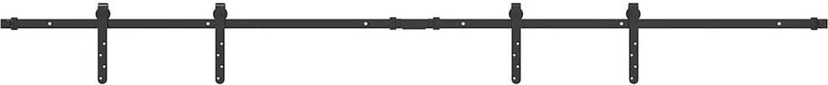 Goedkoopste vidaXL - Ophangset - voor - schuifdeur - 213 - cm - koolstofstaal