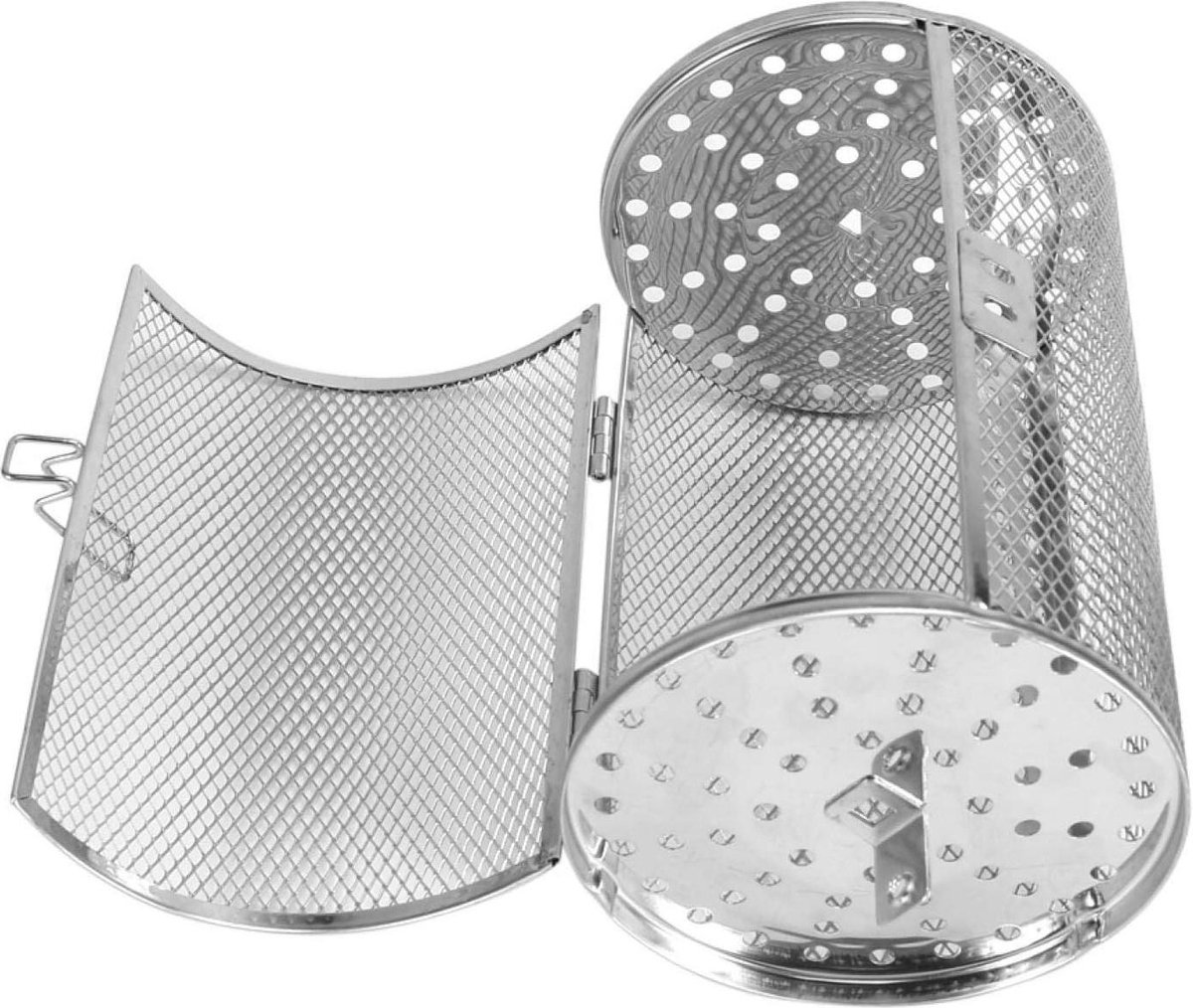 Roestvrijstalen BBQ Winkel - Bakvormen Rotisserie Mand - Huiskeuken Koffieboon - Grill Roostertrommel - Oven Bakken Noten Pinda - 12 * 18cm .