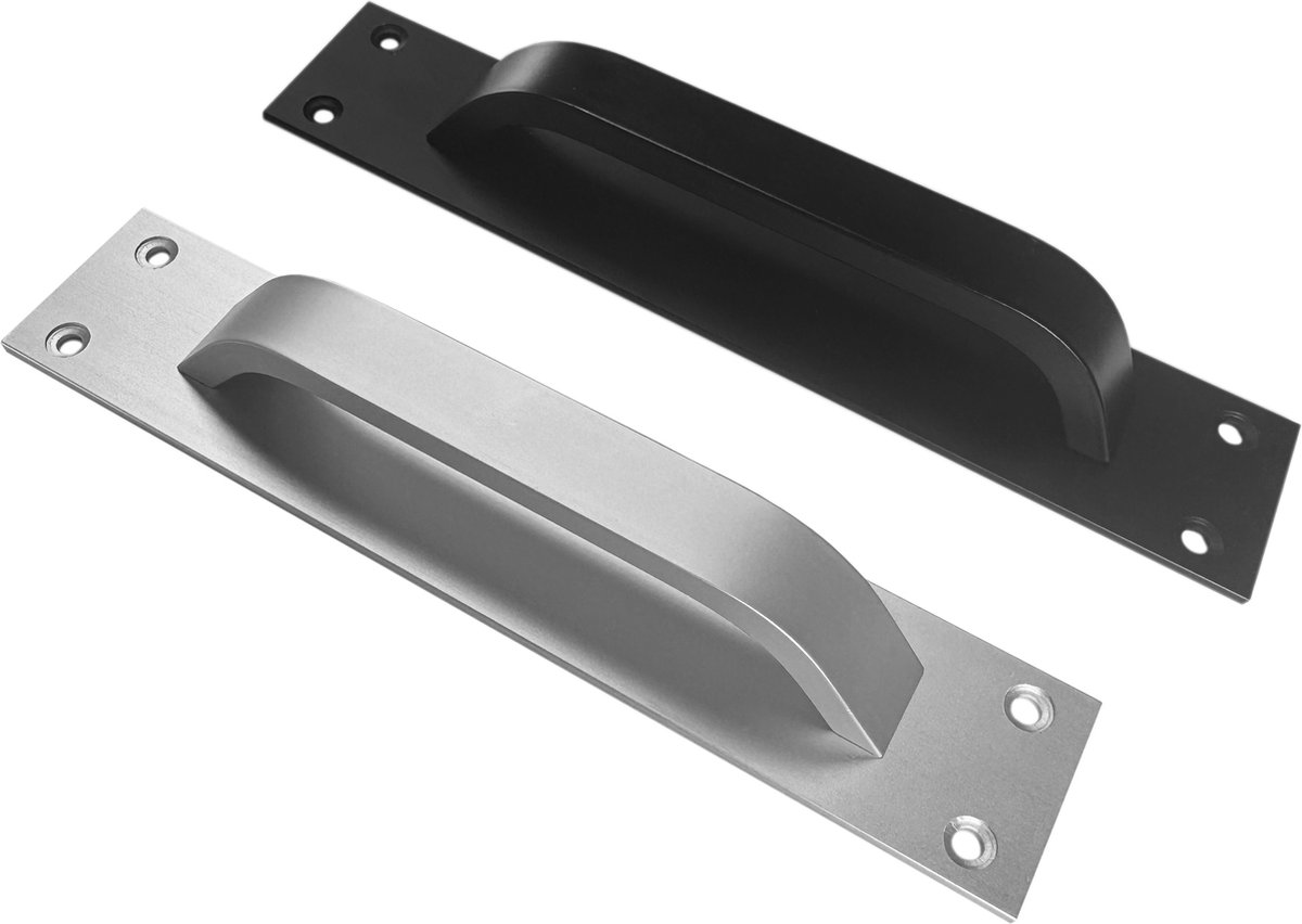 Stevige metalen handgreep (4 x 20 cm, zilver)