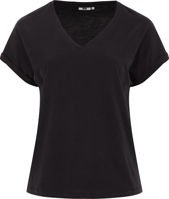 WE Fashion Dames T-shirt met V-hals - Curve
