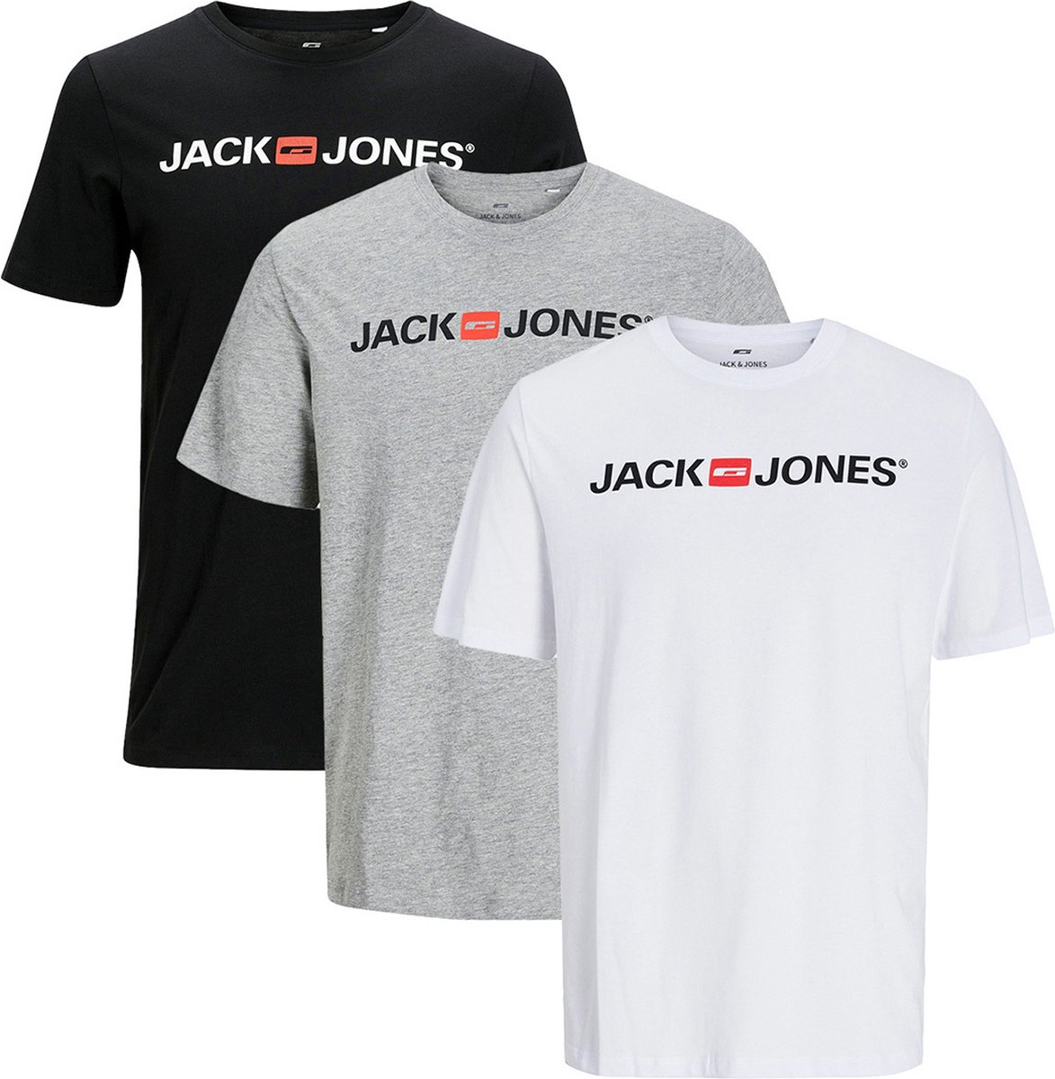 Jack & Jones Heren t-shirt 3 pack Basic