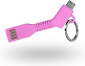 Azuri USB Sync- and charge kabel - key - micro USB connector - roze
