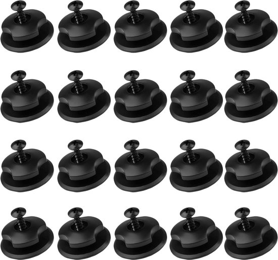 30 stuks dekzeilhaken, dekzeilknoppen met schroeven, ronde