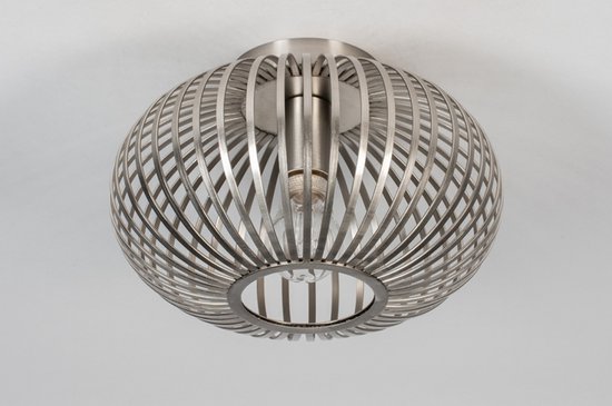 Lumidora Plafonnier 74111 - E27 - Acier Gris - Métal - 30 cm ⌀