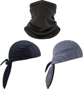 Lot De 2 Chapeaux Turban De Sport - Noir Et Blanc - Spandex/Lycra Respirant - Anti-UV - Pour Cyclisme, Running, Outdoor - 3