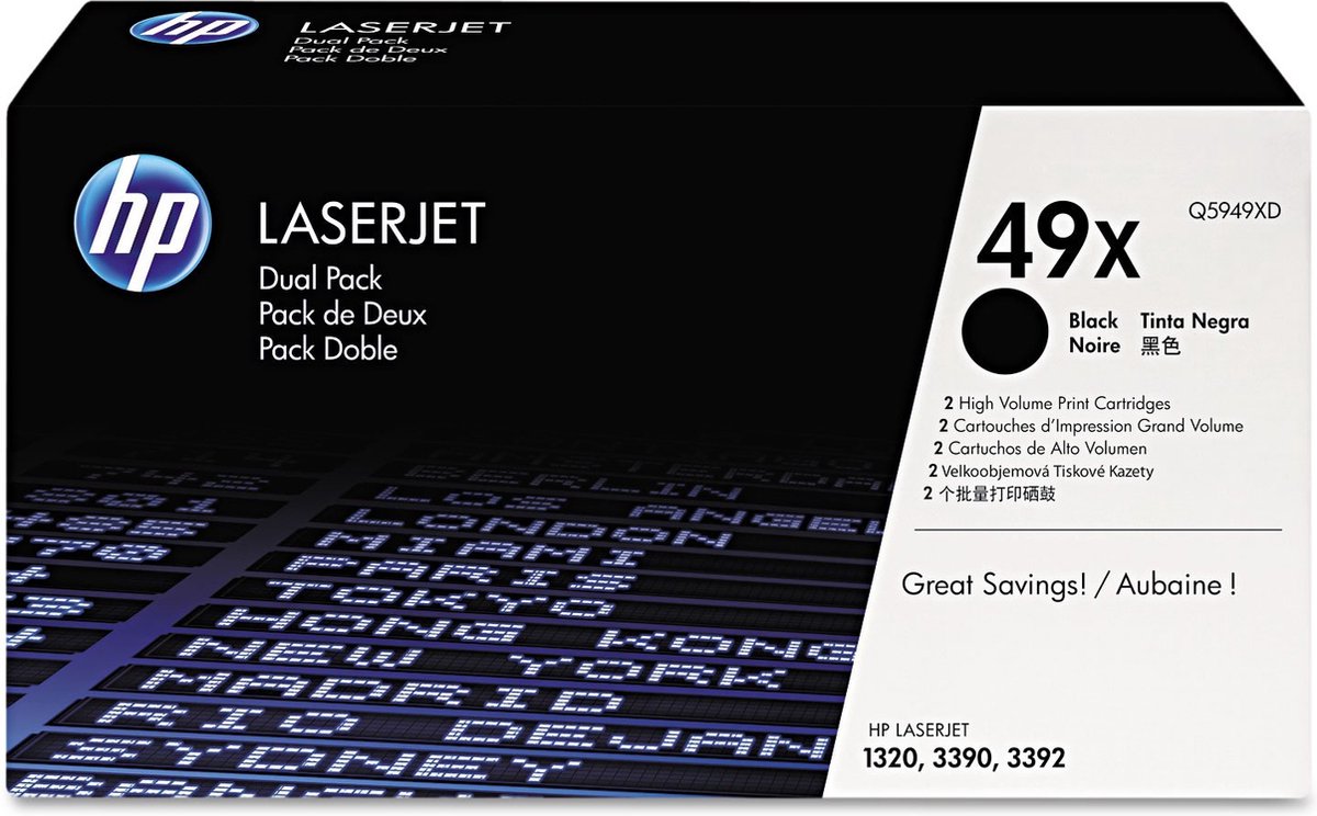 HP 49X tonercartridge 2 stuk(s) Origineel Zwart