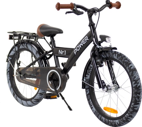 2Cycle Power Kinderfiets - 18 inch fiets - Jongensfiets - Zwart