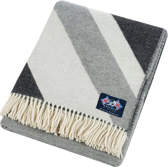 Bronte by Moon Plaid of the Union Jack Grey - Laine d'agneau mérinos - Fabriqué au Royaume-Uni