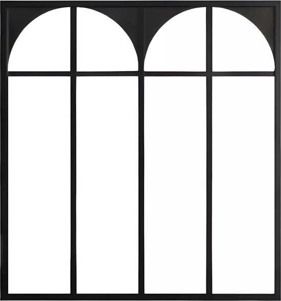 Verres intérieure de style Art Déco en aluminium thermolaqué – 120 x 105 cm – Zwart – ARCADEA L 120 cm x H 105 cm x P 3,5 cm