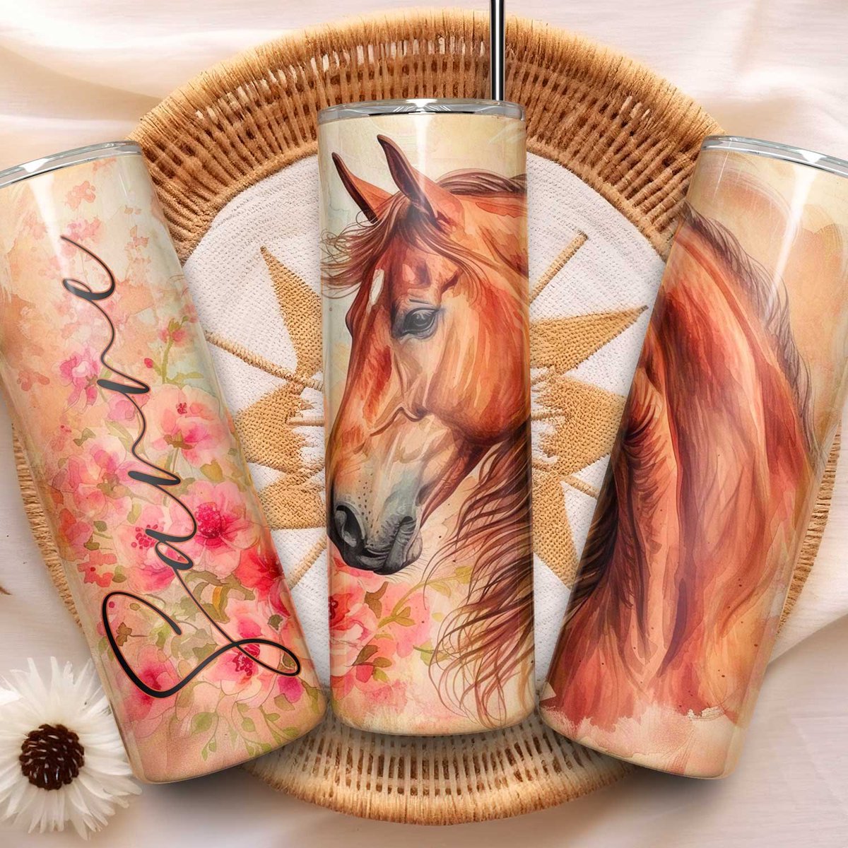 Sleutelhanger paard met hoefijzer, gepersonaliseerde sleutelhanger als