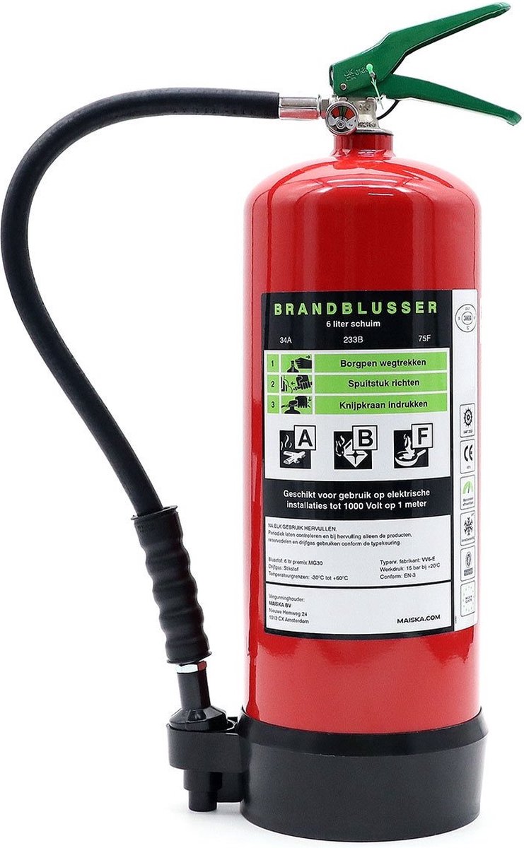 Schuimblusser 6 Liter Vetbrand vorstvrij ABF